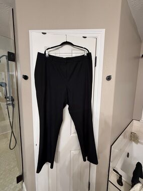 Avenue Black Straight-Leg Work Trousers
